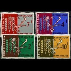 RWANDA 1963 - Scott# 23-6 FAO Set of 4 NH