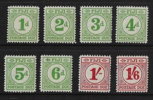 Fiji 1940 postage dues set MNH SG D11-D18/Scott J12-J19, CV £244  (a159