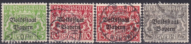 Bavaria #O21, O23-4, O26  F-VF  Used CV $8.75 (Z3954)