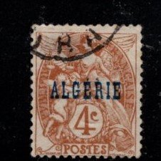 Algeria - #4 France Overprinted - Used