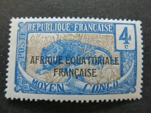 1924-30 A4P47F5 Middle Congo Optd 4cmh*-