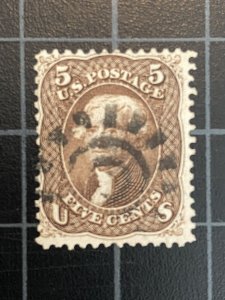 US Stamps- SC# 76 - Used - Cogwheel Cancel  - SCV = $115.00