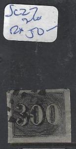 BRAZIL (P0303BB)   NUMERAL 300R  SC 27  CORK CANCEL  VFU