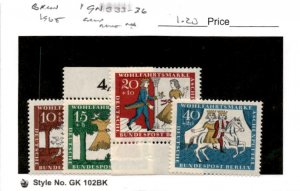 Germany - Berlin, Postage Stamp, #9NB33-9NB36 Mint NH, 1965 Cinderella (AE)