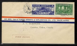 Canada 3 Rare Yukon Airways covers - Private Airmail