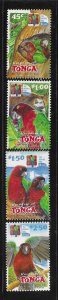 Tonga 2002 Eua National Park Parrots Birds Sc 1078-1081 MNH A1973