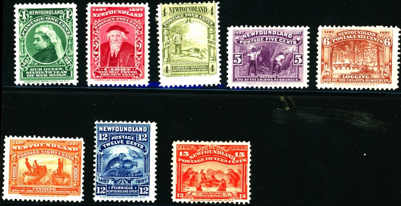 Newfoundland #61-2, 64-7, 69-70 MINT OG HR