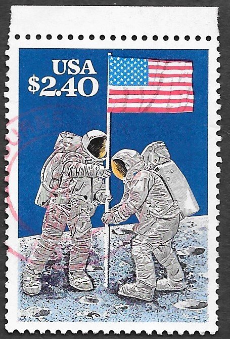 US Scott #2419 $2.40 Moon Landing Priority Mail (1989) Used