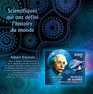 GUINEA 2012 SHEET EINSTEIN NOBEL PRIZE SCIENTISTS