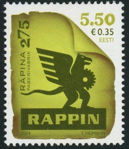 Estonia #618 Räpina Paper Mill 5.50K Postage Stamp 2009 Europe Eesti MLH