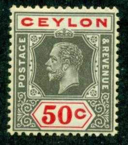 Ceylon #240a  Mint  VF VLH  CV$65.00   Die I