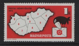 Hungary #2209  MNH 1973 postal zone map