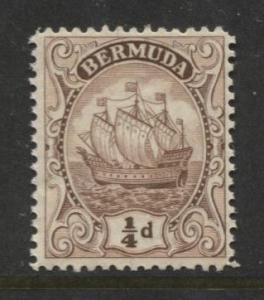 Bermuda - Scott 81 - Caravel - 1928 -MNH -  Single 1/4d Stamp