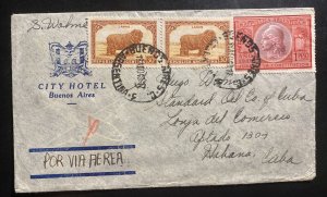 1949 Buenos Aires Argentina City Hotel Airmail Cover