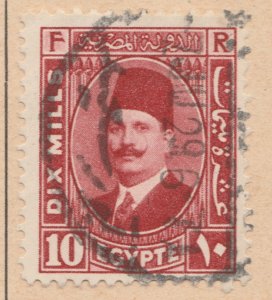 1929 King Fuad 10m Dark Red Used Stamp A29P25F33087-