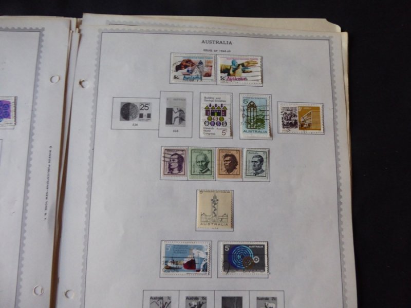 Australia 1909-1974 Stamp Collection on Album Pages