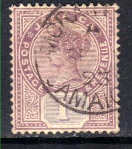 Jamaica 1889 QV 1d Purple & Mauve SG 27 ( 485 )