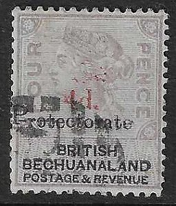 BECHUANALAND Protectorate: 1888 4d on 4d lilac and - 40533