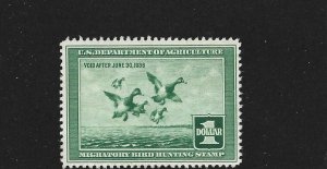 United States Scott RW4 1937 Duck Stamp Unused No Gum 2021 cv $85