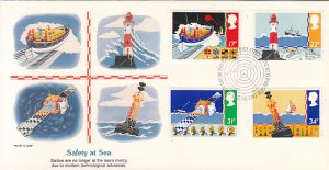 Great Britain 1985 FDC Sc #1107-#1110 Safety at Sea