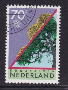 Netherlands  #680  cancelled  1986 Europa 70c air and soil pollution