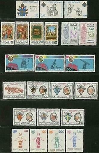 VATICAN Sc#645-667 Six Sets 1979 Year Complete Mint OG NH