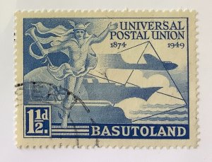 Basutoland  1949 Scott 41 used - 1.½p, 75th  Anniv of the UPU