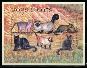 SIERRA LEONE DOGS & CATS II SHEET(6)  MINT NH
