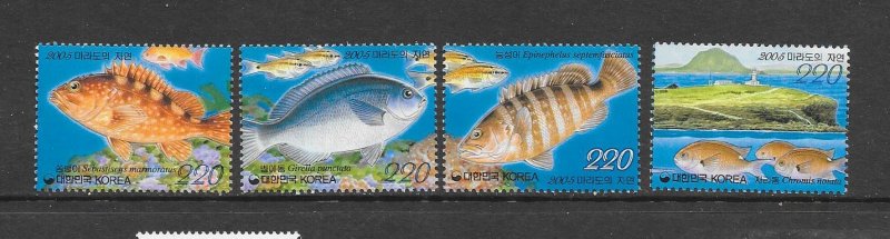 FISH - KOREA #2167a-d MNH