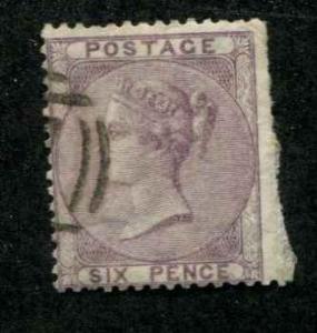 Great Britain SC# 39 SG# 70 Victoria wmk 24 6d Used