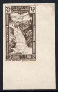 Lebanon 1945 Falls on River Litani 25p brown fine mounted...