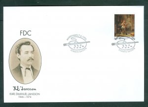 Aland. FDC 1996. Art, Painting K. E. Jansson. Haircut. Sc.# 129.