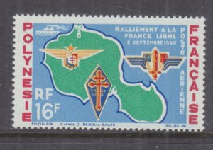 FRENCH POLYNESIA, 1964 Air, Polynesian War Effort WWII 16f., lhm.