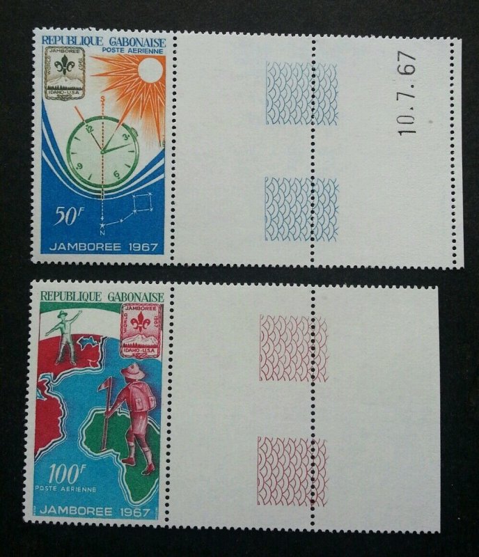 Gabon 12th Boy Scout World Jamboree Farragut State Park 1967 (stamp margin) MNH
