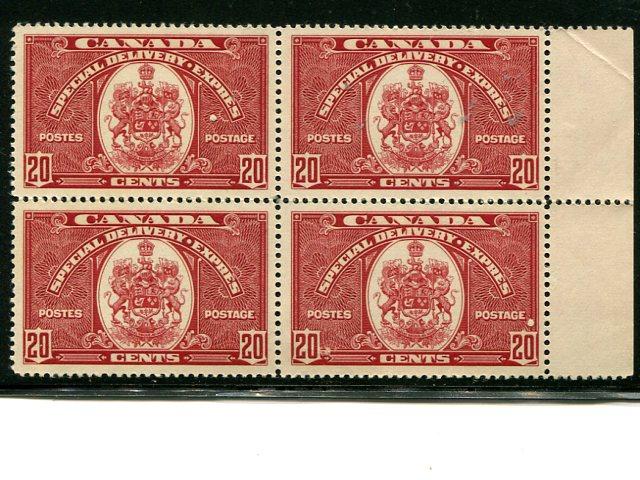 Canada #E8  Mint VF NH  Block 4