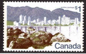 599i, Scott, $1, HB, MNHOG, VF, 1972-1977 Landscape Definitives