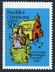 Dominican Rep 1040,MNH.Michel 1560. Duverge Parish,centenary,1988.