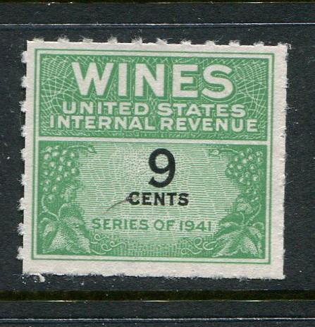 United States Wine Revenue #RE122 Mint No Gum As Issued