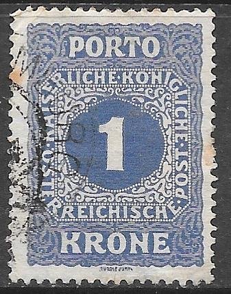 Austria J57: 1k Numeral, used, F-VF