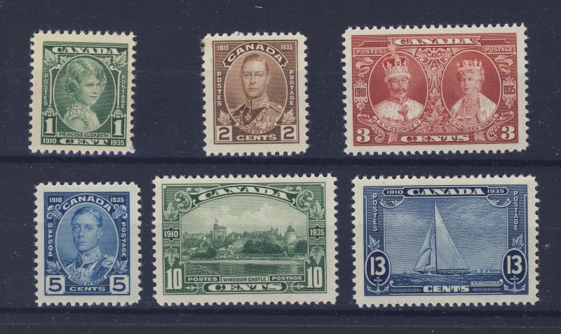 6x Canada Stamps; #211 to #216 MNH VF. Guide Value = $52.50