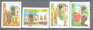 Senegal 1455-58 MNH imperf.Flowers/Masks