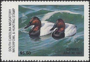 SC6 Mint,OG,NH... State Duck Stamp.. SCV $25.00