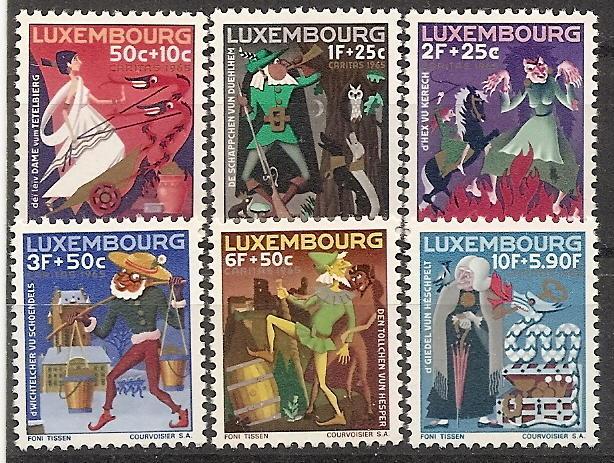 LUXEMBOURG B246-51 MNH 1965 FAIRY TALES of LUXEMBOURG