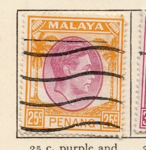 Malaya Penang 1949-52 Early Issue Fine Used 25c. 207289