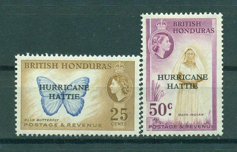 British Honduras sc# 163-166 mlh cat value 3.20