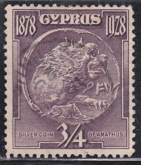 Cyprus 114 Silver Coin of Amathus 1928