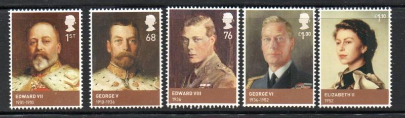 Great Britain Sc 2990-94 2012 House of Windsor stamp set mint NH