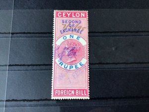Ceylon Queen Victoria Foreign Bill Stamp Ref 56469
