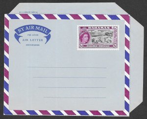 Bahamas Aerogramme  QEII  8d. 1963  Type Scott #166 (1)  Mint