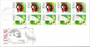 Palau FDC 1991 - 5x19c/5x29c Stamps - Bird Definitives Booklets - F29915